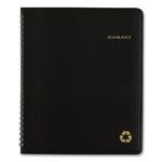 Recycled Monthly Planner with Perforated Memo Section, 8.75 x 7, Black Cover, 12-Month (Jan to Dec): 2025