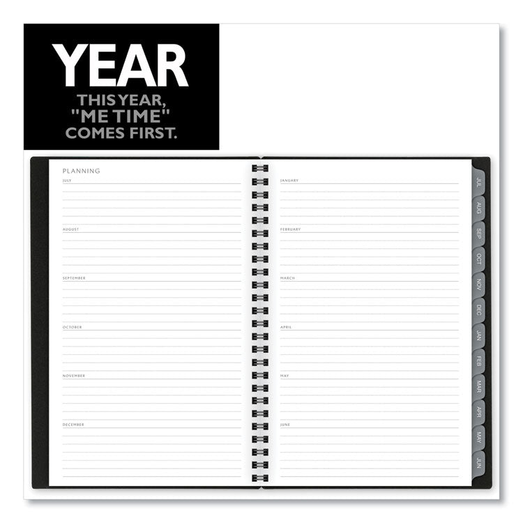 Elevation Academic Weekly/Monthly Planner, 8.5 x 5.5, Black Cover, 12-Month (July to June): 2024 to 2025