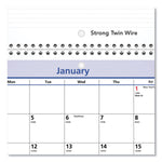 QuickNotes Desk/Wall Calendar, 3-Hole Punched, 11 x 8, White/Blue/Yellow Sheets, 12-Month (Jan to Dec): 2025