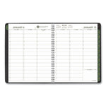 Recycled Weekly Vertical-Column Format Appointment Book, 11 x 8.25, Black Cover, 12-Month (Jan to Dec): 2025