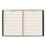 Recycled Weekly Vertical-Column Format Appointment Book, 8.75 x 7, Black Cover, 12-Month (Jan to Dec): 2025