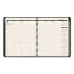 Recycled Monthly Planner, 11 x 9, Green Cover, 13-Month: Jan 2025 to Jan 2026