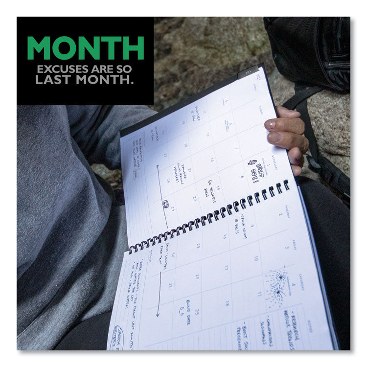 Elevation Academic Weekly/Monthly Planner, 8.5 x 5.5, Black Cover, 12-Month (July to June): 2024 to 2025