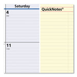QuickNotes Desk Pad, 22 x 17, White/Blue/Yellow Sheets, Black Binding, Clear Corners, 13-Month: Jan 2025 to Jan 2026