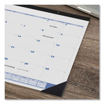 Desk Pad, 22 x 17, White Sheets, Black Binding, Black Corners, 12-Month (Jan to Dec): 2025