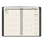 Recycled Weekly Block Format Appointment Book, 8.5 x 5.5, Black Cover, 12-Month (Jan to Dec): 2025