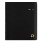 Recycled Weekly Vertical-Column Format Appointment Book, 8.75 x 7, Black Cover, 12-Month (Jan to Dec): 2025