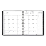 Contemporary Monthly Planner, Premium Paper, 11 x 9, Black Cover, 12-Month (Jan to Dec): 2025