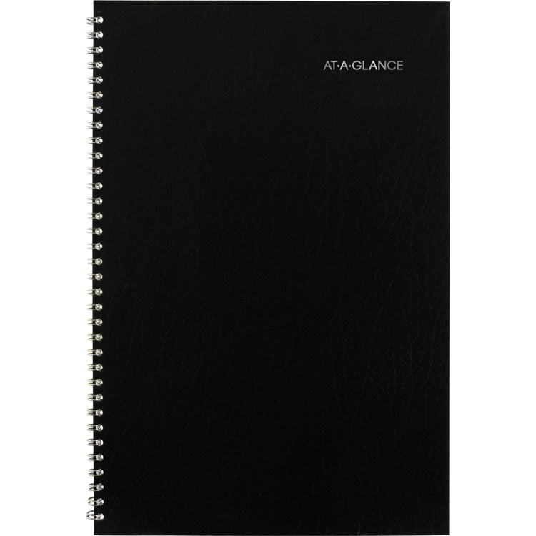 DayMinder Monthly Planner, Academic Year, Ruled Blocks, 12 x 8, Black Cover, 14-Month: July 2025 to Aug 2026