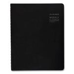 Contemporary Weekly/Monthly Planner, Vertical-Column Format, 11 x 8.25, Black Cover, 12-Month (Jan to Dec): 2025