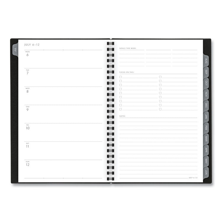Elevation Academic Weekly/Monthly Planner, 8.5 x 5.5, Black Cover, 12-Month (July to June): 2024 to 2025