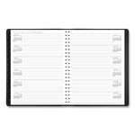 Contemporary Weekly/Monthly Planner, Vertical-Column Format, 11 x 8.25, Black Cover, 12-Month (Jan to Dec): 2025