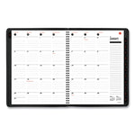 800 Range Weekly/Monthly Appointment Book, 11 x 8.25, Black Cover, 12-Month (Jan to Dec): 2025