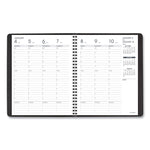 Weekly Vertical-Column Appointment Book Ruled for Hourly Appointments, 8.75 x 7, Black Cover, 13-Month: Jan 2025 to Jan 2026