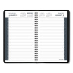 Daily Appointment Book with 30-Minute Appointments, 8 x 5, Black Cover, 12-Month (Jan to Dec): 2025