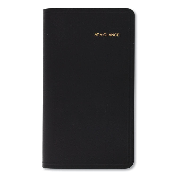 Compact Weekly Appointment Book, 6.25 x 3.25, Black Cover, 12-Month (Jan to Dec): 2025