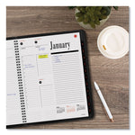 800 Range Weekly/Monthly Appointment Book, 11 x 8.25, Black Cover, 12-Month (Jan to Dec): 2025