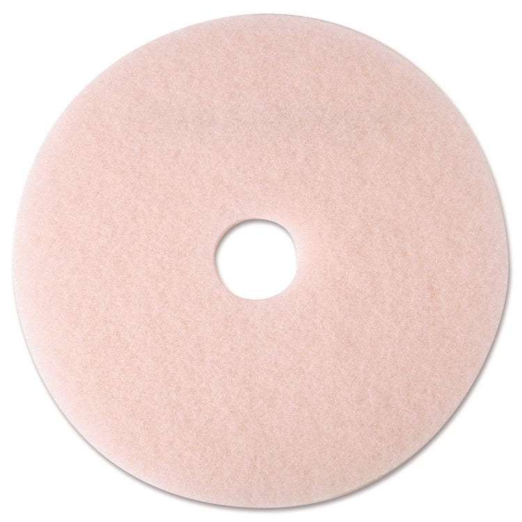 Ultra High-Speed Eraser Floor Burnishing Pad 3600, 19" Diameter, Pink, 5/carton
