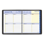 QuickNotes Weekly Block Format Appointment Book, 10 x 8, Black Cover, 12-Month (Jan to Dec): 2025