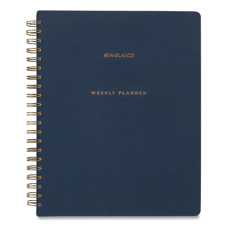 Signature Collection Firenze Navy Weekly/Monthly Planner, 11 x 8.5, Navy Cover, 13-Month: Jan 2025 to Jan 2026