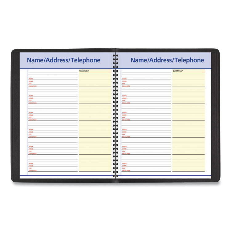 QuickNotes Monthly Planner, 11 x 8.25, Black Cover, 12-Month (Jan to Dec): 2025