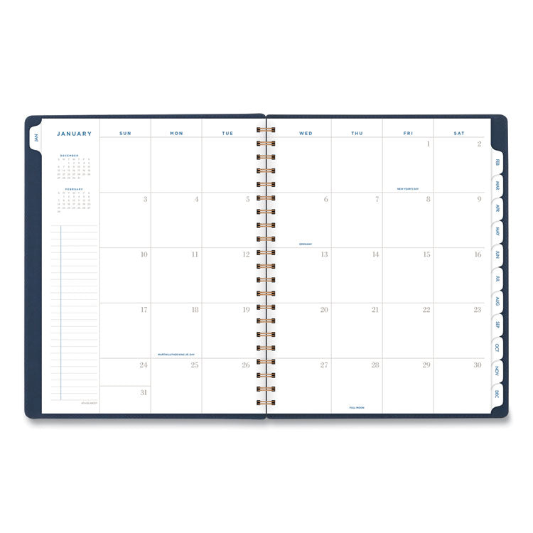 Signature Collection Firenze Navy Weekly/Monthly Planner, 11 x 8.5, Navy Cover, 13-Month: Jan 2025 to Jan 2026