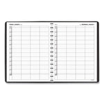 Four-Person Group Daily Appointment Book, 11 x 8, Black Cover, 12-Month (Jan to Dec): 2025