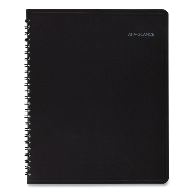 QuickNotes Monthly Planner, 8.75 x 7, Black Cover, 12-Month (Jan to Dec): 2025