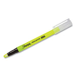 Clearview Pen-Style Highlighter, Fluorescent Yellow Ink, Chisel Tip, Yellow/black/clear Barrel, 3/pack