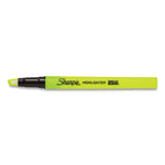 Clearview Pen-Style Highlighter, Fluorescent Yellow Ink, Chisel Tip, Yellow/black/clear Barrel, 3/pack