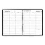 Weekly Appointment Book, 11 x 8.25, Black Cover, 13-Month: Jan 2025 to Jan 2026