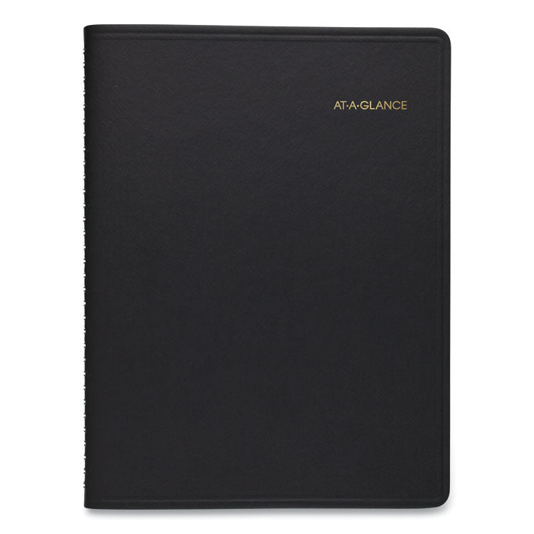 Weekly Appointment Book, 11 x 8.25, Black Cover, 14-Month: July 2025 to Aug 2026