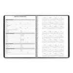 Weekly Appointment Book, 11 x 8.25, Black Cover, 14-Month: July 2025 to Aug 2026