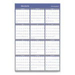 Vertical/Horizontal Erasable Quarterly/Monthly Wall Planner, 32 x 48, 12-Month (Jan to Dec): 2025