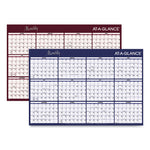 Reversible Horizontal Erasable Wall Planner, 48 x 32, Assorted Sheet Colors, 12-Month (Jan to Dec): 2025