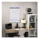 Monthly Wall Calendar with Ruled Daily Blocks, 15.5 x 22.75, White Sheets, 12-Month (Jan to Dec): 2025