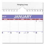 Monthly Wall Calendar with Ruled Daily Blocks, 8 x 11, White Sheets, 12-Month (Jan to Dec): 2025