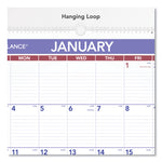 Monthly Wall Calendar with Ruled Daily Blocks, 15.5 x 22.75, White Sheets, 12-Month (Jan to Dec): 2025