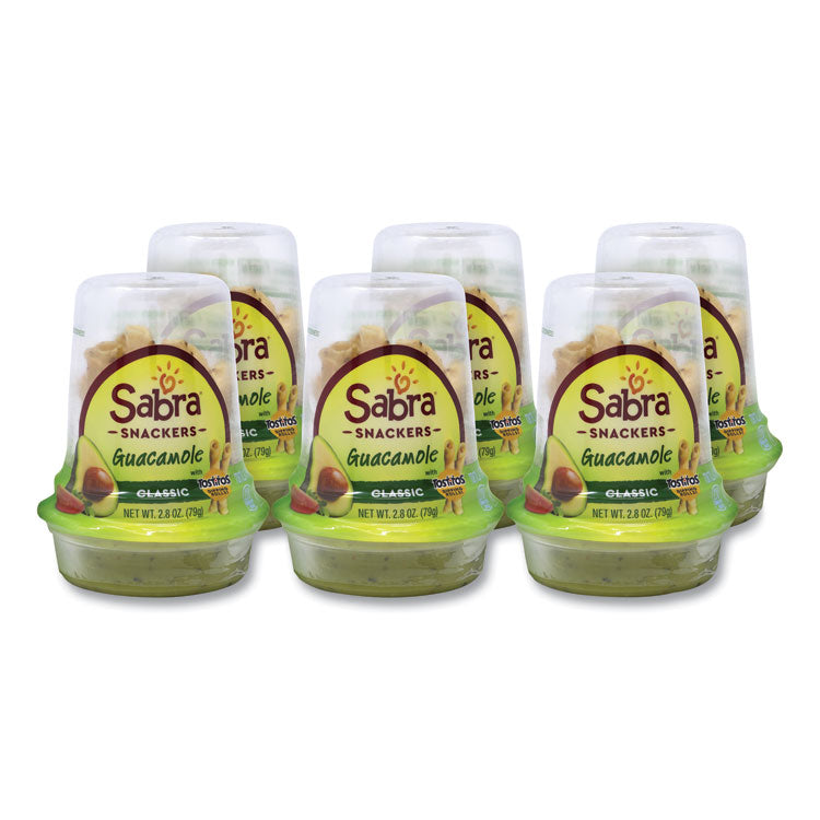 Grab and Go Guacamole with Tostitos Tortilla Chips, 2.8 oz Cup, 6 Cups/Pack