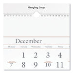 Three-Month Reference Wall Calendar, 12 x 27, White Sheets, 15-Month: Dec 2024 to Feb 2026