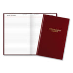 Standard Diary Daily Diary, 2025 Edition, Wide/Legal Rule, Red Cover, (200) 12 x 7.75 Sheets