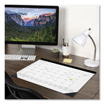 Contemporary Monthly Desk Pad, 22 x 17, White Sheets, Black Binding/Corners,12-Month (Jan to Dec): 2025