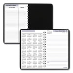 DayMinder Daily Appointment Book, 8 x 5, Black Cover, 12-Month (Jan to Dec): 2025