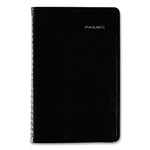DayMinder Block Format Weekly Appointment Book, 8.5 x 5.5, Black Cover, 12-Month (Jan to Dec): 2025