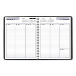 DayMinder Weekly Planner, Vertical-Column Format, 8.75 x 7, Black Cover, 12-Month (Jan to Dec): 2025