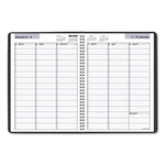DayMinder Weekly Appointment Book, Vertical-Column Format, 11 x 8, Black Cover, 12-Month (Jan to Dec): 2025