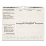 Recycled Wall Calendar, Unruled Blocks, 15 x 12, Sand/Green Sheets, 12-Month (Jan to Dec): 2025