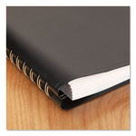DayMinder Daily Appointment Book, 8 x 5, Black Cover, 12-Month (Jan to Dec): 2025