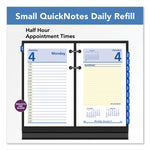 QuickNotes Desk Calendar Refill, 3.5 x 6, White/Yellow/Blue Sheets, 12-Month (Jan to Dec): 2025