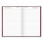 Standard Diary Daily Diary, 2025 Edition, Wide/Legal Rule, Red Cover, (200) 12 x 7.75 Sheets